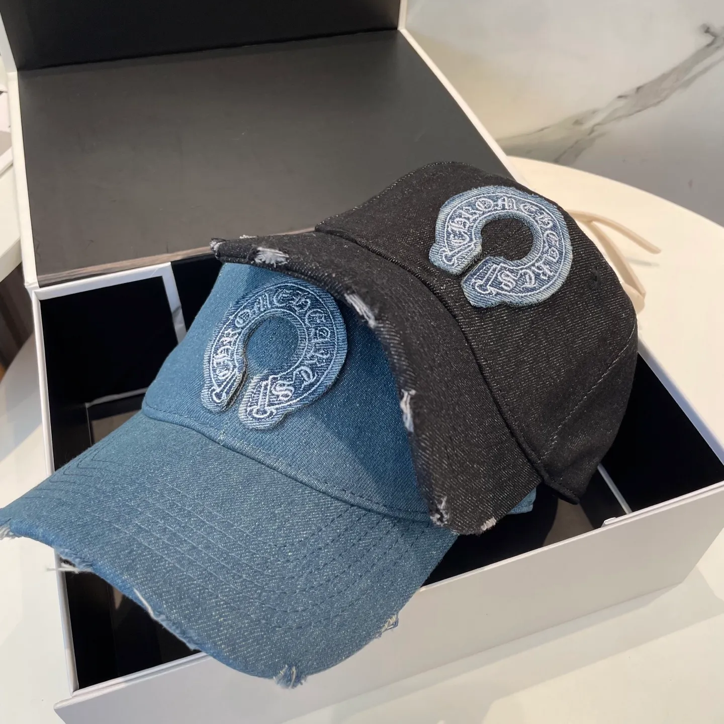 P60 Croxin's new high-quality washed denim baseball cap, high-end customized version! The same style as the internet celebrity fashion blogger! Wall crack recommended! Great quality! Head circumference 57cm